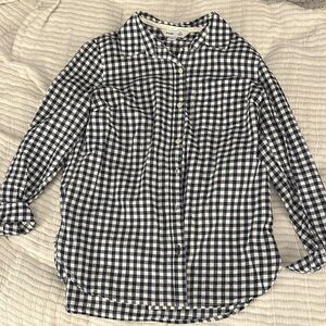 Old Navy Black and White Checkered Blouse